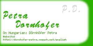 petra dornhofer business card