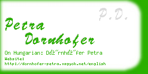 petra dornhofer business card